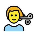 Man Getting Haircut SVG Icon